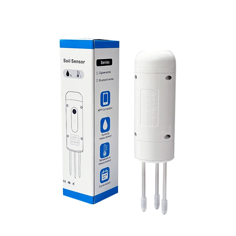Zigbee Humidity and temperature soil sensor work with Smart water timer DrIp irrigation watering timer for garden