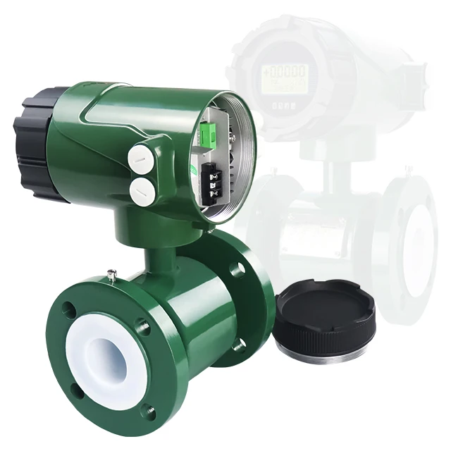 ATEX magnetic flow meter battery operated electromagnetic flow meters water  sulfuric acid plant equipment