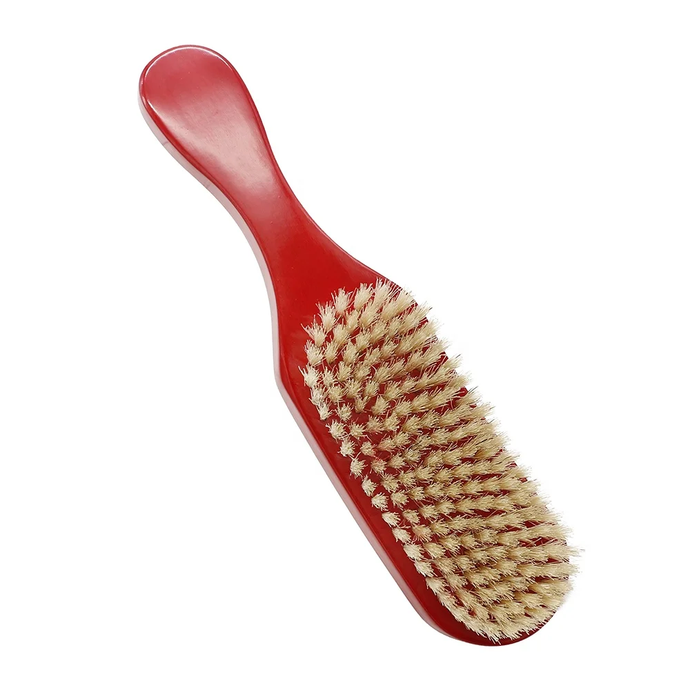 Щетка для усов с логотипом на заказ, Белая Щетина кабана, Мужская кисть для усов, изогнутая щетка для бороды, твердая деревянная щетка для усов 360