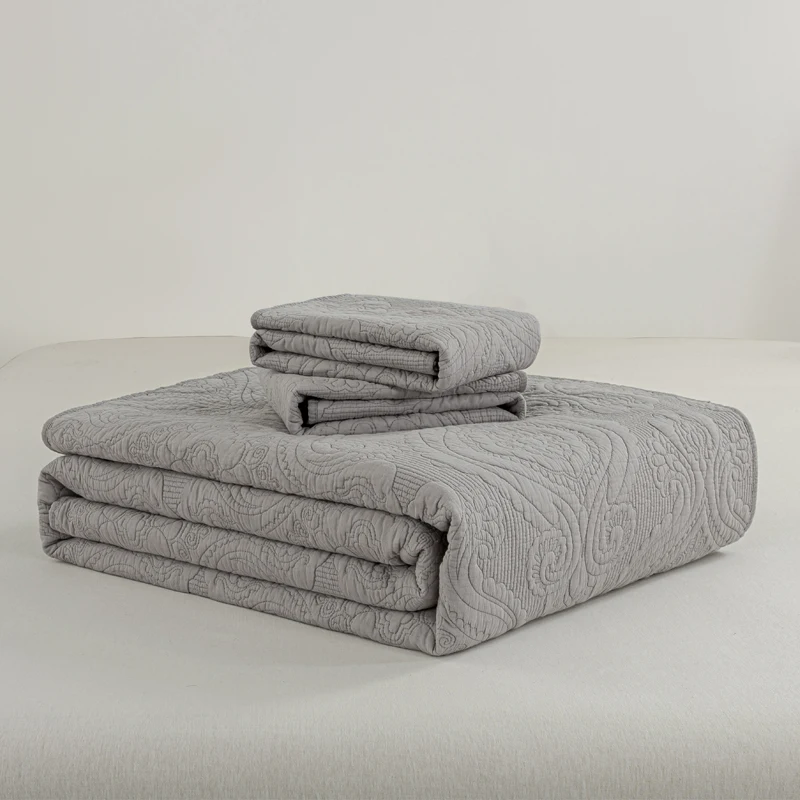 Lightweight Quilted bedspread soft bedding set for all seasong 100 Cotton Quilts bedding set Luxury wholesale Bedding set