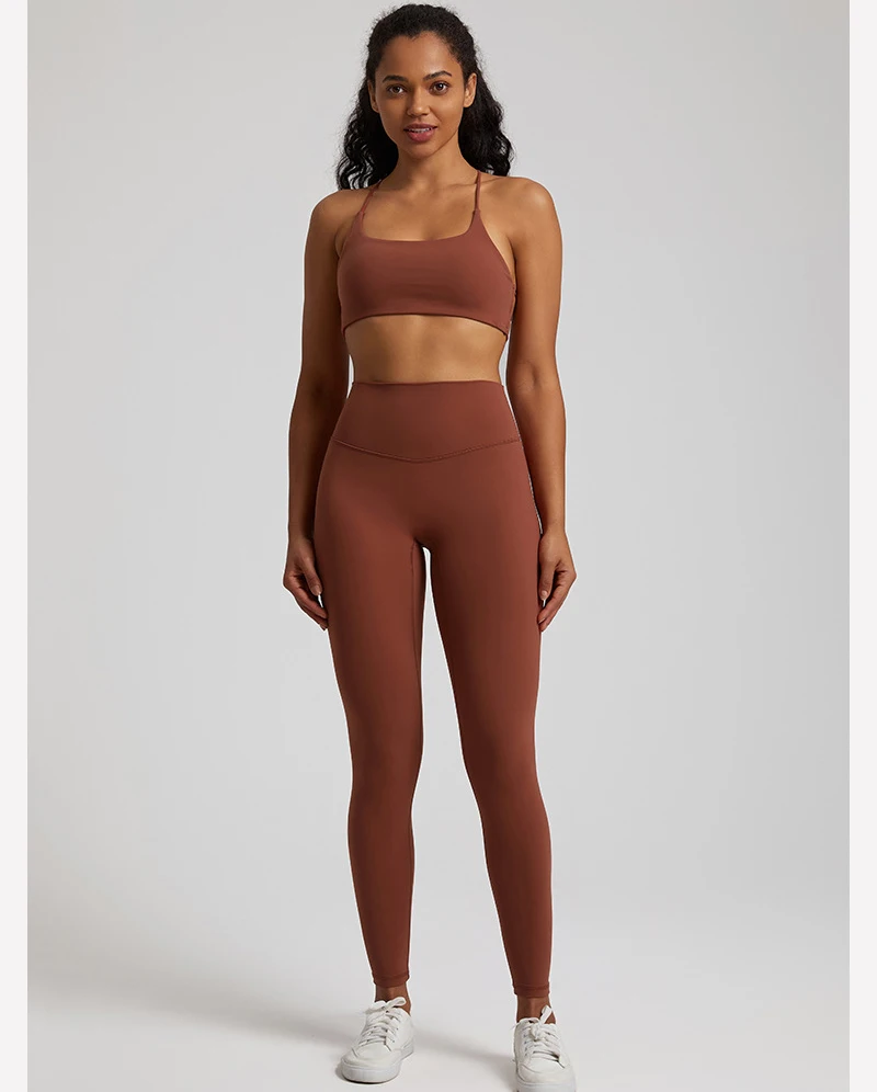 OEM ODM Workout Beauty Back High Support Bra Gym Fitness Sets Tummy Control Leggings Sets For Women Female Sports Wear