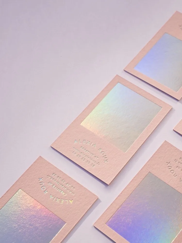 Customized Printed Pink Card Business Cards Name Card