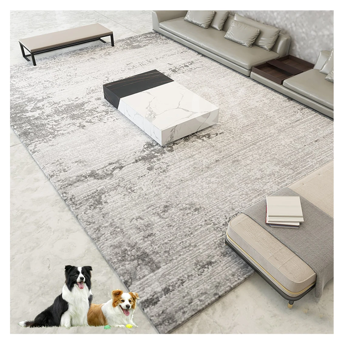 Fancy Persian Carpet Loop Pile Carpet Area Rug Washable Carpets and Rugs Living Room Custom Non Slip Mats Easy to Clean