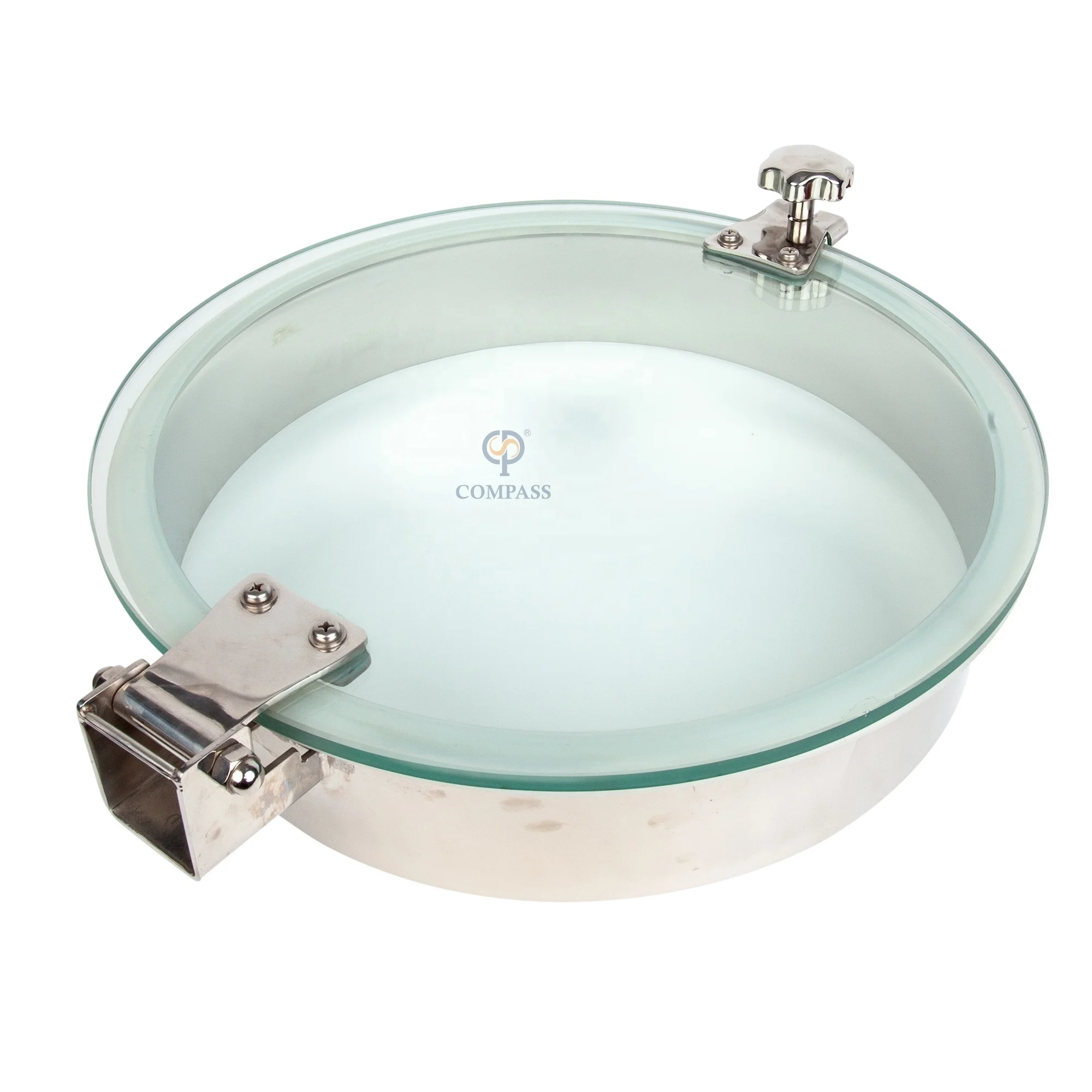 304 stainless steel no pressure 300MM manhole cover sanitary grade Manhole with sight glass