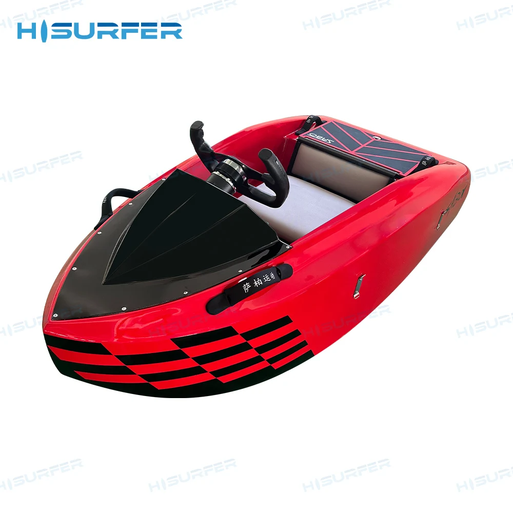Factory Price Luxury 15KW Mini Electric Jet Boat with Pedals One Seat for Water Sports Fishing Sea Jet Kart Kayak Rowing Boat