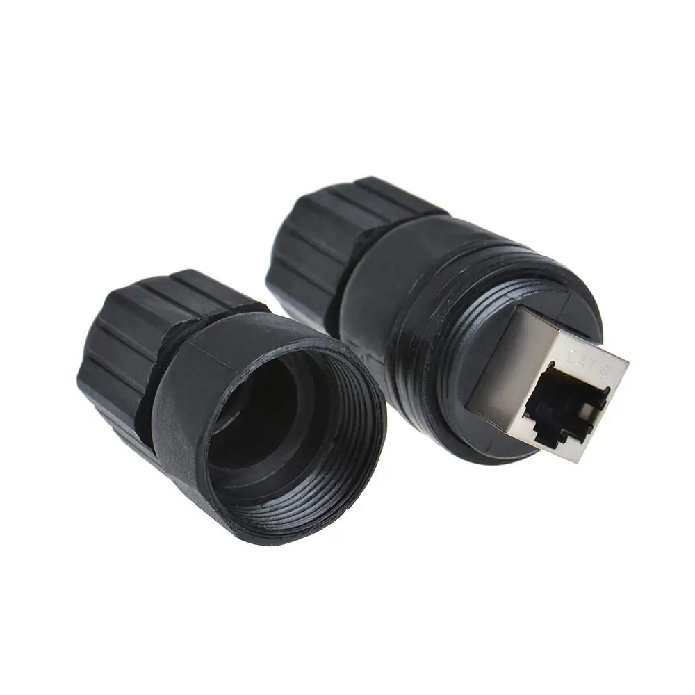 RJ45 Ethernet Waterproof Cat5/5e/6 8P8C Connector Double Head Outdoor LAN Coupler Adapter