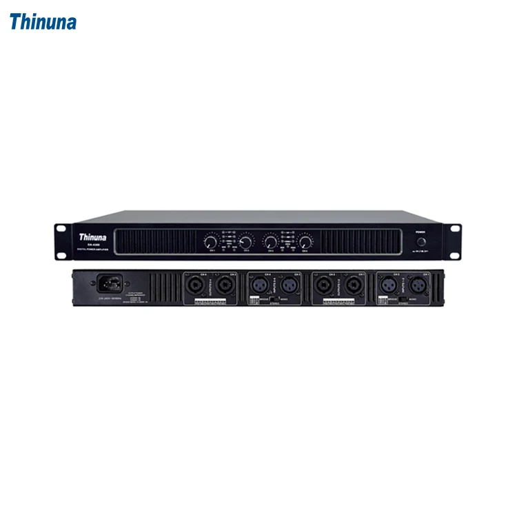 Thinuna DA-4300 четырехканальный 500 Вт 4ohm стерео усилитель 4 канала 1U профессиональная аудиосистема класса D цифровой
