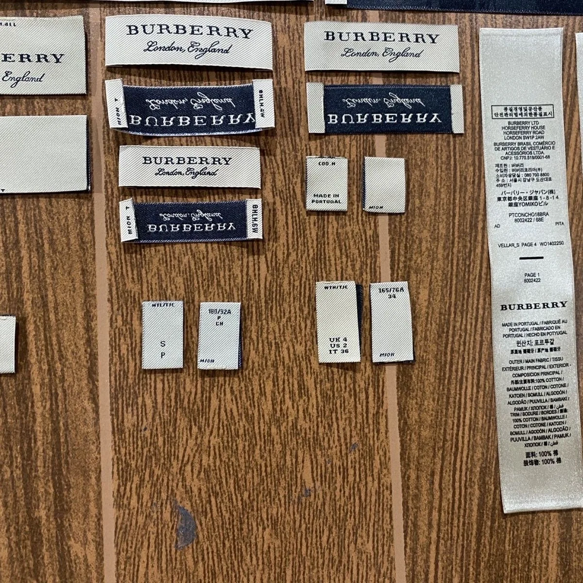 Woven label brand logo Bur Custom Logo Polyester and cotton Garment Woven Label Patch Sew on Clothing Washable Main Labels