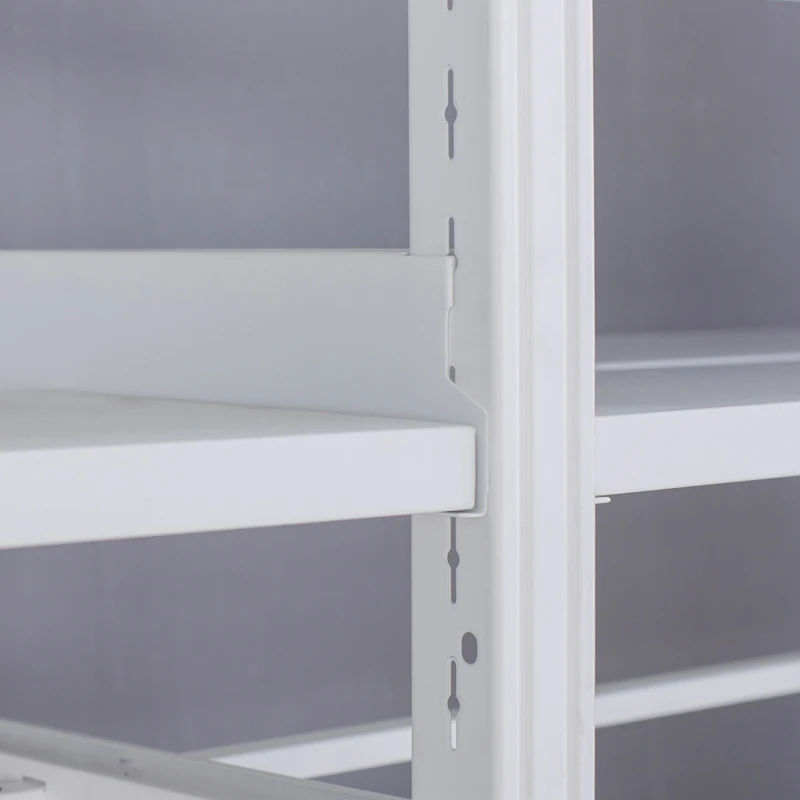 Библиотеки двухсторонние металлические книжные полки с MDF