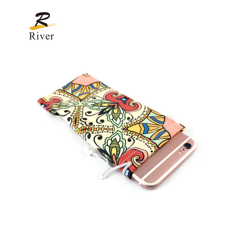 custom print microfiber cleaning pouch glasses pocket