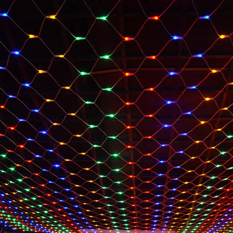 110V-220V RGB пульт дистанционного управления программируемый рождественские световые лампы led фестиваль светодиодные фонари уличный газонный светильник сетчатый занавес свет строка