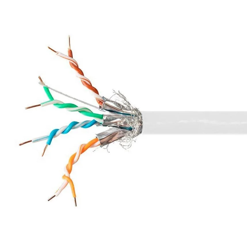 Суперсентябрь плотный неизолированный медный кабель 0 57 мм 4 пары ethernet sftp cat7 lan cat 7