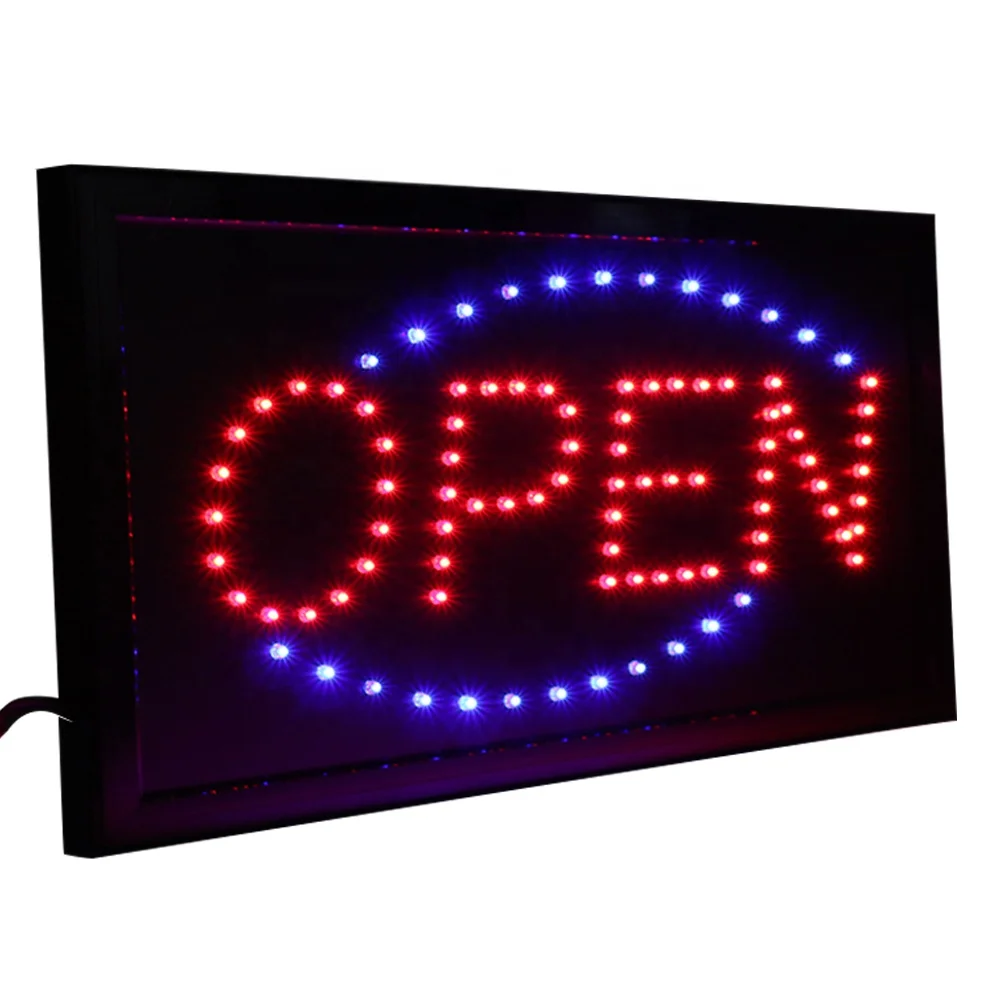 Factory Outlet US/EU/AU/UK Plug Indoor Store Business Custom Led Open Sign