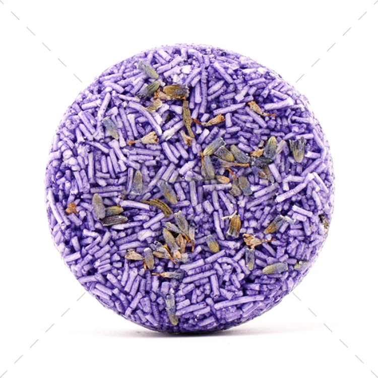 Оптовая продажа, веганский органический увлажняющий и шелковистый натуральный ингредиент, лимонный Лавандовый Твердый шампунь-бар ручной работы