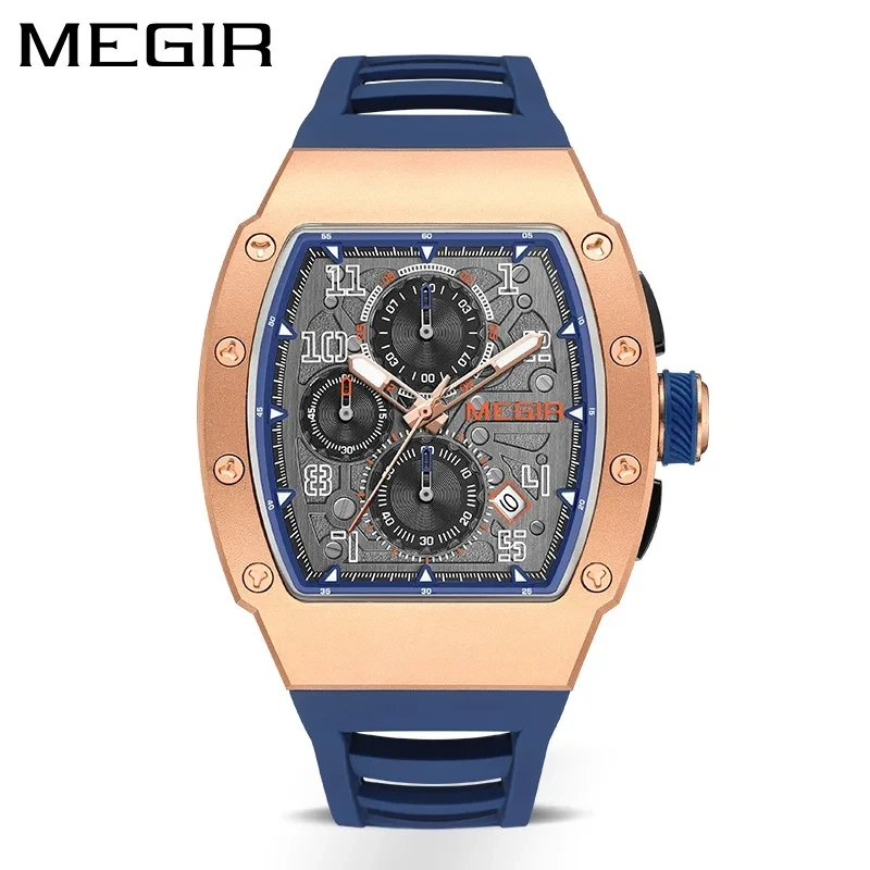 MEGIR 8411 New Arrival Quartz Mens Watches Luxury Man Fashion Wristwatch Special Style Watch For Men Custom Your Own Logo