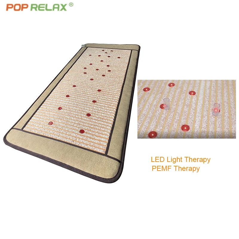 Red Light Therapy Full Body Bio Mat Pemf Far Infrared Tourmaline Mattress Bed Portable Heating Electric Magnetic Photon Mat Pad