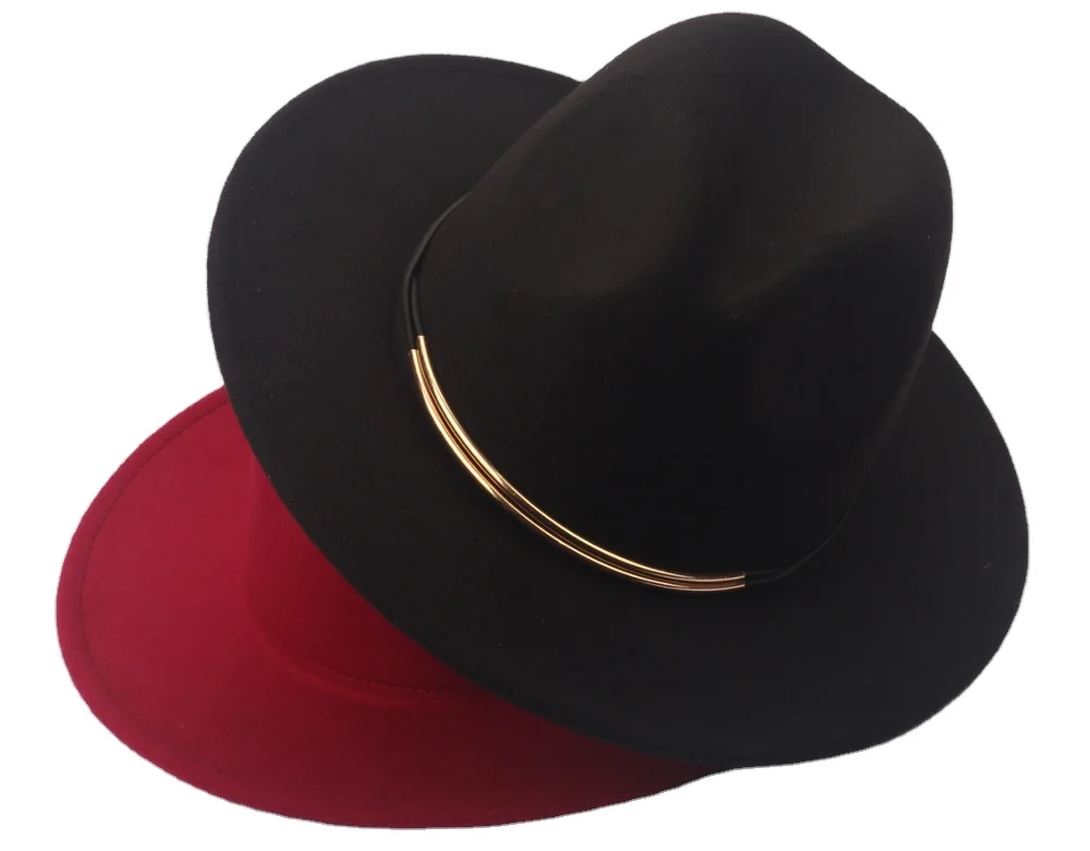 Rbelse Men Felt Wide Brim Panama Style Felt Fedora Hat Women