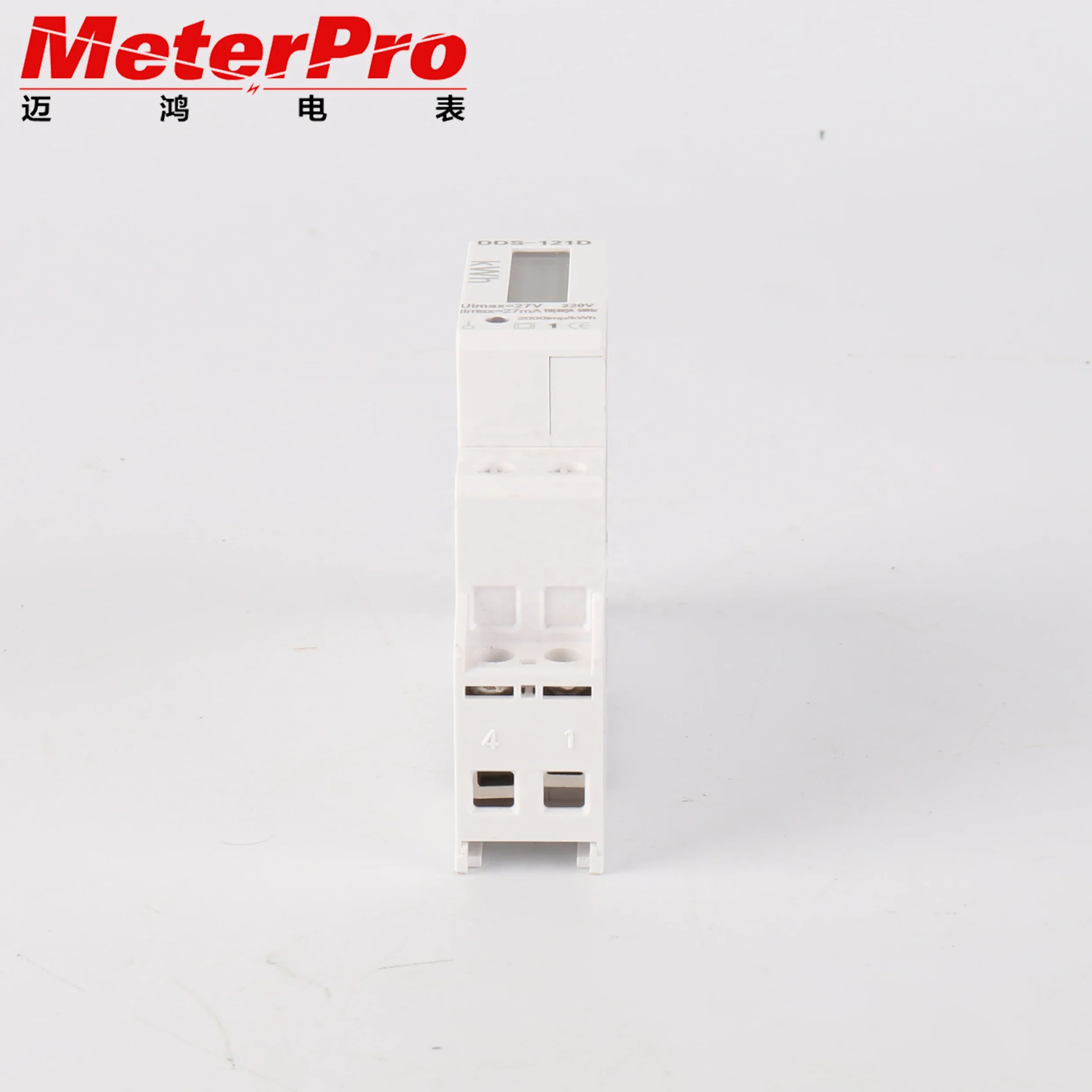 CE Standard Single Phase Digital 1Pole width MINI DIN Rail Kwh energy Meter