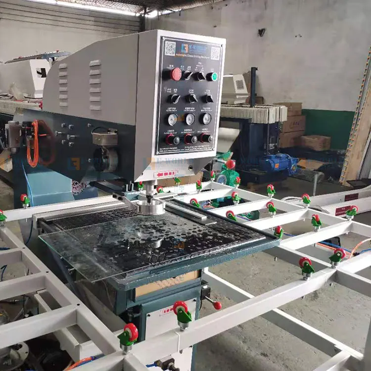 Automatic Glass hole making machine with drilling head