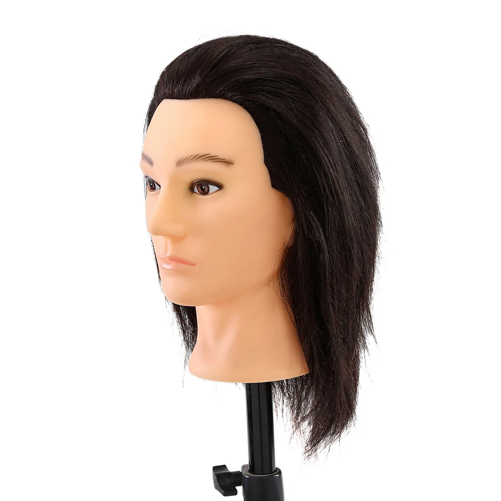 High quality Asian face shape male model wig training hair salon model display styling hair school hairstyle model