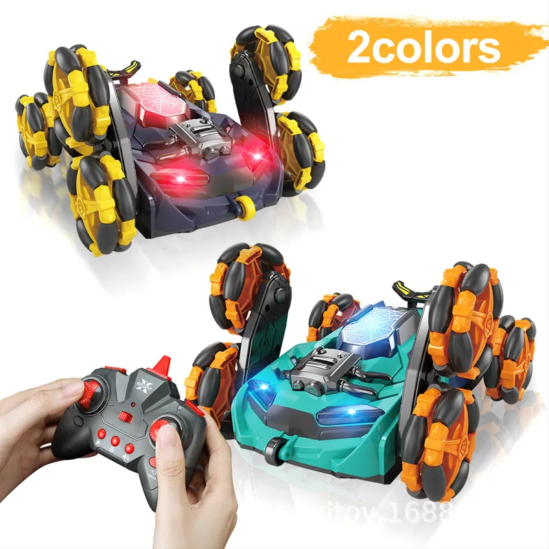 2.4g Six-wheel  Remote Control Car With All-round Drifting And Tumbling Stunt Car, With Light Spray Toy Car
