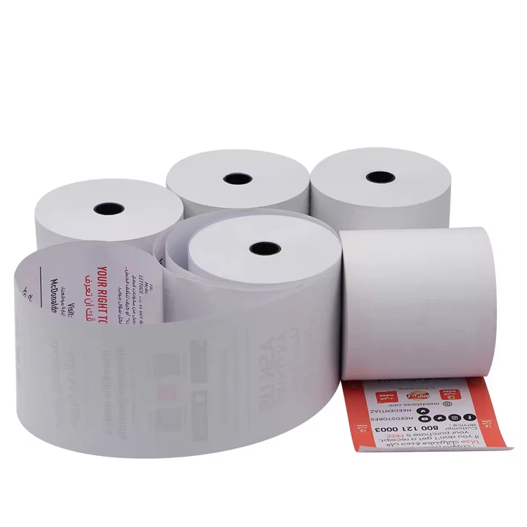 Cheaper Wholesale cashier thermal paper 80x80 supermarket POS machine thermal paper roll with high quality