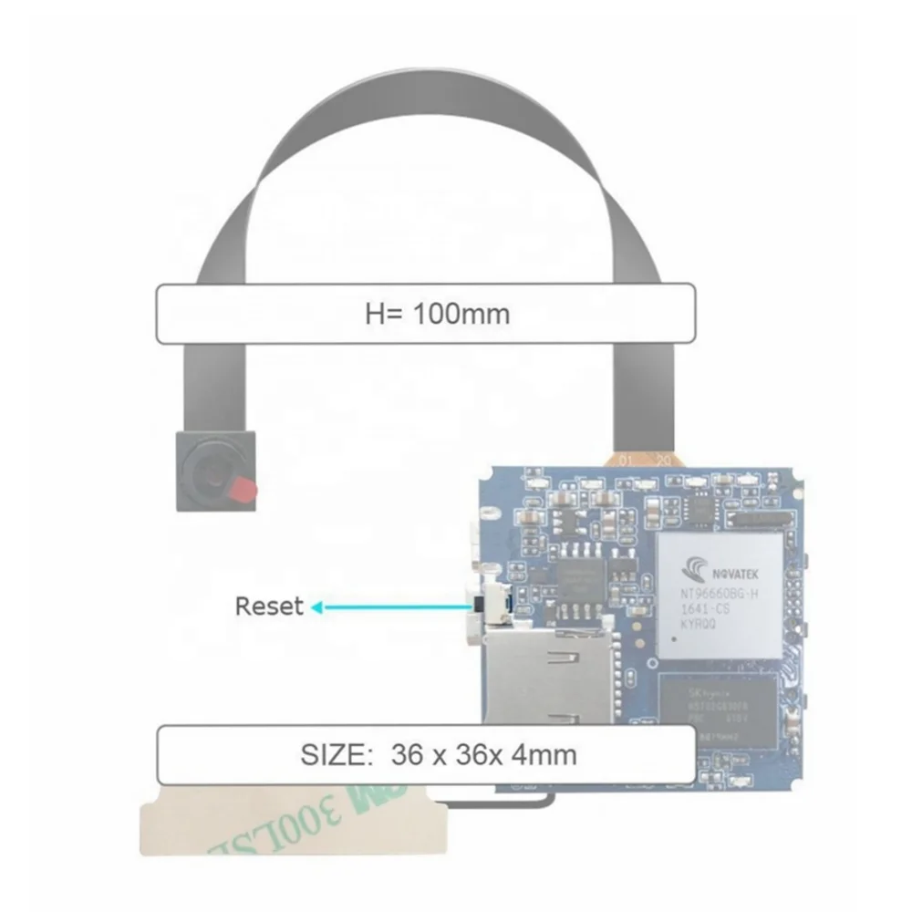 4K 80 Degree Lens Module 10 CM for DIY Camera WiFi AP Mode Security Mini DVR