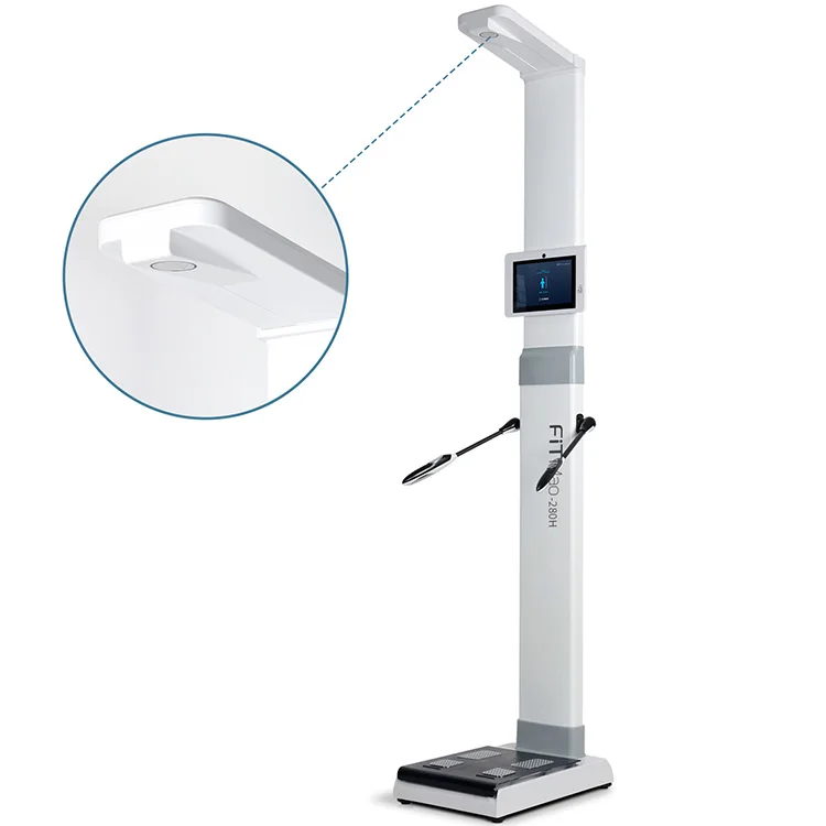 8 Electrode BMI gym height scale bmi fat analysis Height and Weight Measurement Scale