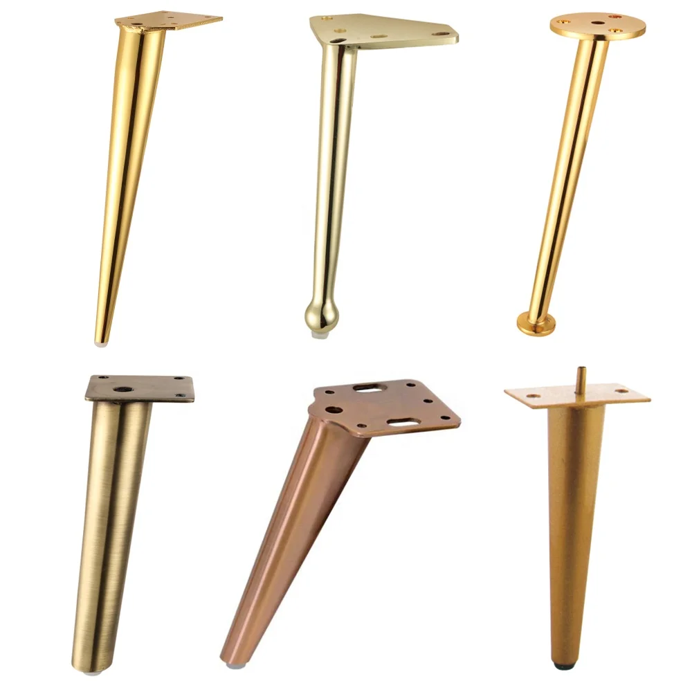 Customizable Metal Taper Pipe Sofa leg Iron Accessories Furniture Hardware For Table Feet