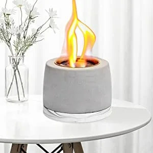 Clean Burning Tabletop Fire Pit Portable Concrete Fireplace Ethanol Stove Alcohol Ethanol Fireplace for Indoor Outdoor