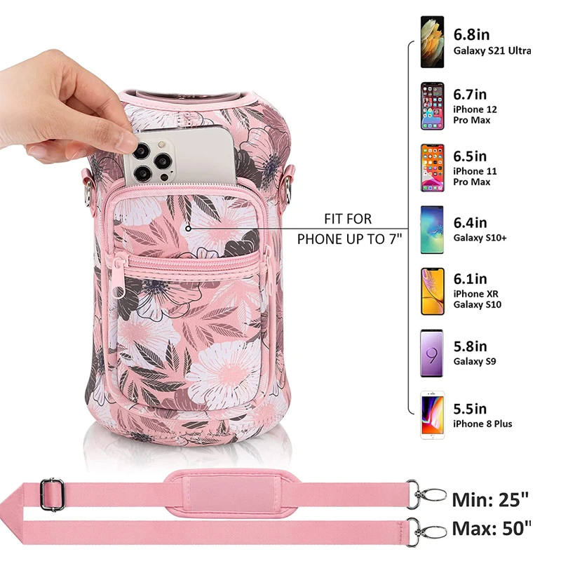 Custom Half Gallon Insulated Neoprene 64oz water bottle sleeves covers bottle cooling sleeve for water bottle storage sleeve