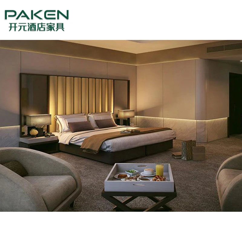 Middle East Luxury Hotel Room Furniture Sets King Size Headboard Beds Hotel Furniture 5 Star Bedroom Sets