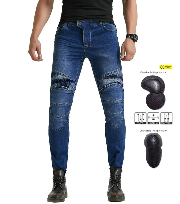 
New pants Motorcycle Pants Men Moto Jeans Protective Gear Riding Touring Motorbike Trousers 