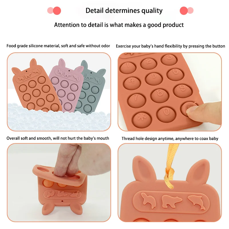Wholesale New Design Cellphone Teether Funny Phone Shape Button Teether Baby Silicone Phone Teether