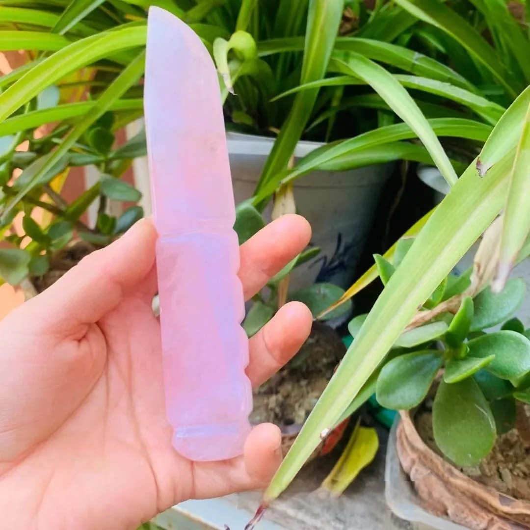 Quartz Crystal Dagger Healing Crystal Knife Handmade Natural Crystal Dagger For Sale