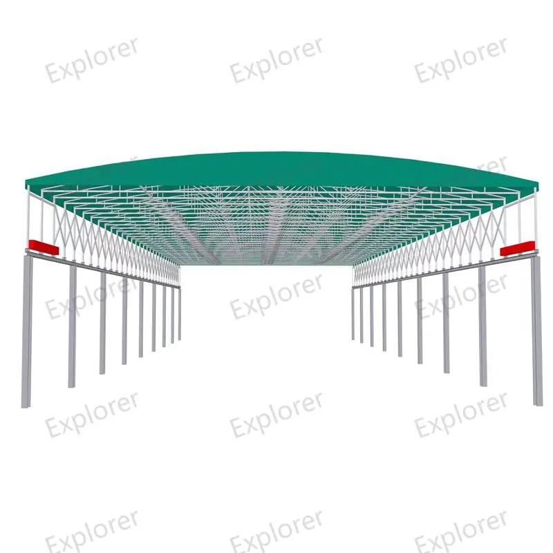 Big Size Push Pull Retractable With Wheel For Carport Folding Garage Caravan Awning Tent