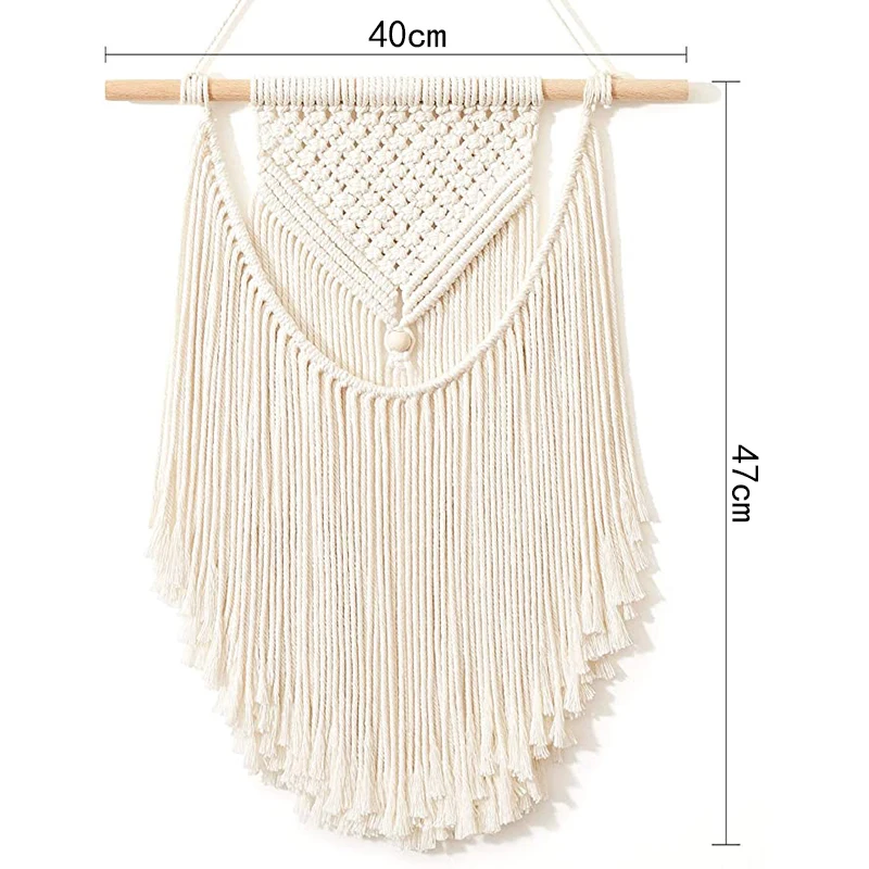 Handmade woven Tassel Tapestry Bedside Sofa Background Wall Art Decoration Wall Hanging Decor Tapestry