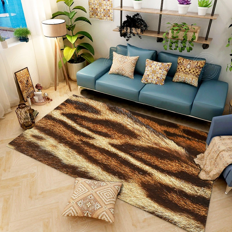 Traditional Custom carpets jacquard Anti Slip Large Living Room Printed 3D Carpet genuine cowhide rugs carpert living room