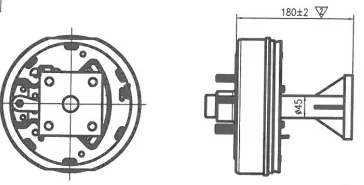 10 Inch 2300 To 3500 Lb Trailer Axle Spindle With Electric Brake Drum