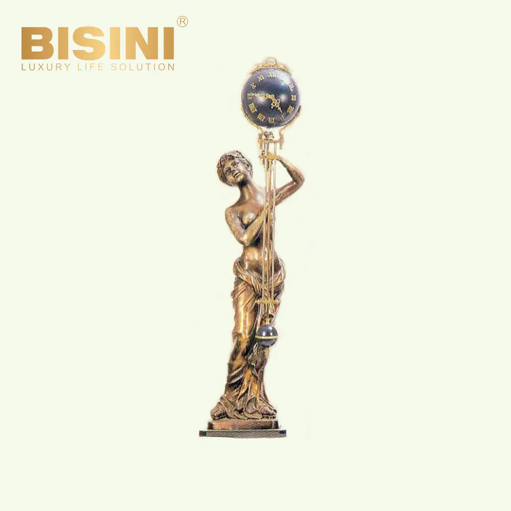 Exquisite creative arts and crafts decoration Woman with Single Arrow sculpture swinging clock fancy pendulum Household clock