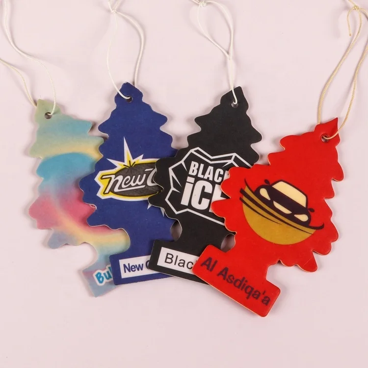 4PCS Cheap Price Custom Scented Little Trees Hanging Paper Car Air Freshener for Purple Air Home and Car