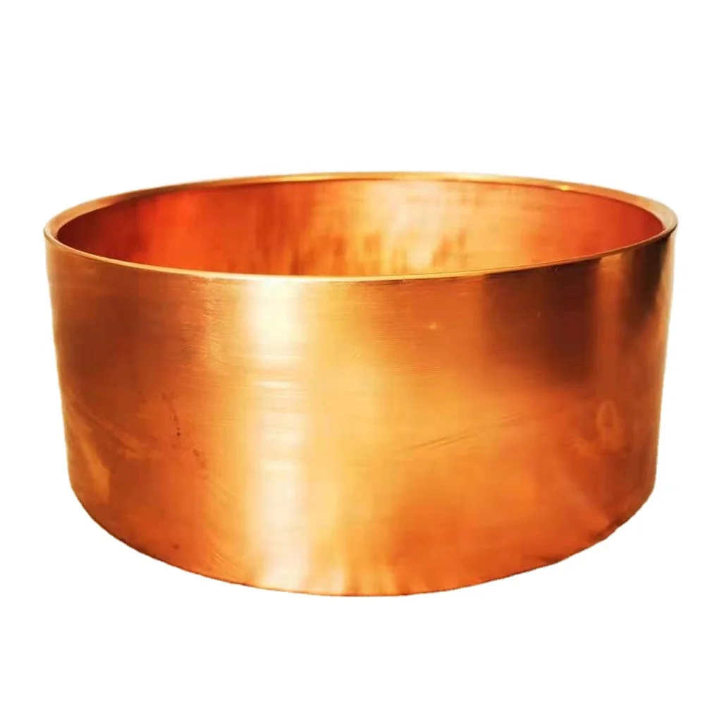 14x5.5 inches hammered  copper snare drum body/ chamber/ shells