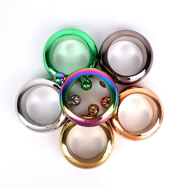 Bracelet Flask Bangle Flasks Creative Stainless Steel 304 Steeland Hip Flask Funnel Set For Women 3.5 oz Whiskey Bottle