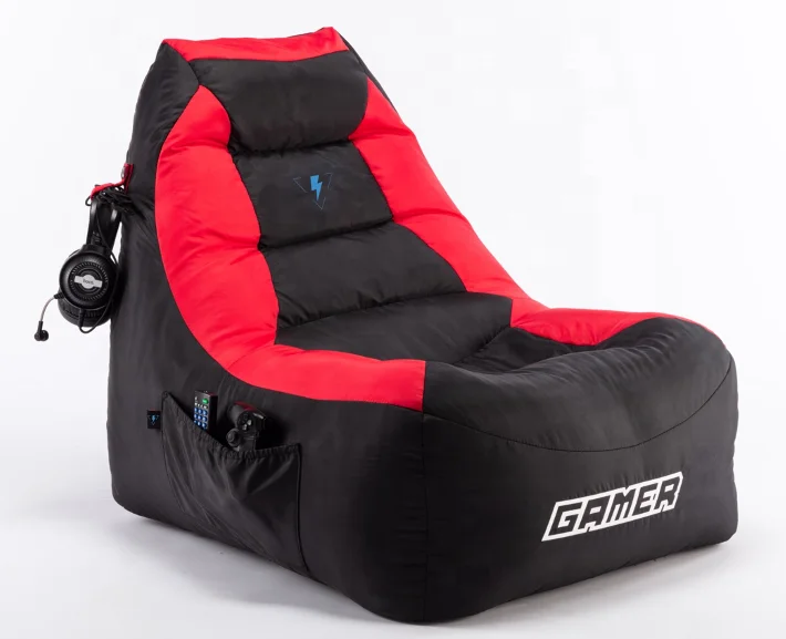 Bean Bag Chair Lazy Sofa Gaming Bean Bag Chair Covers with Side Pockets