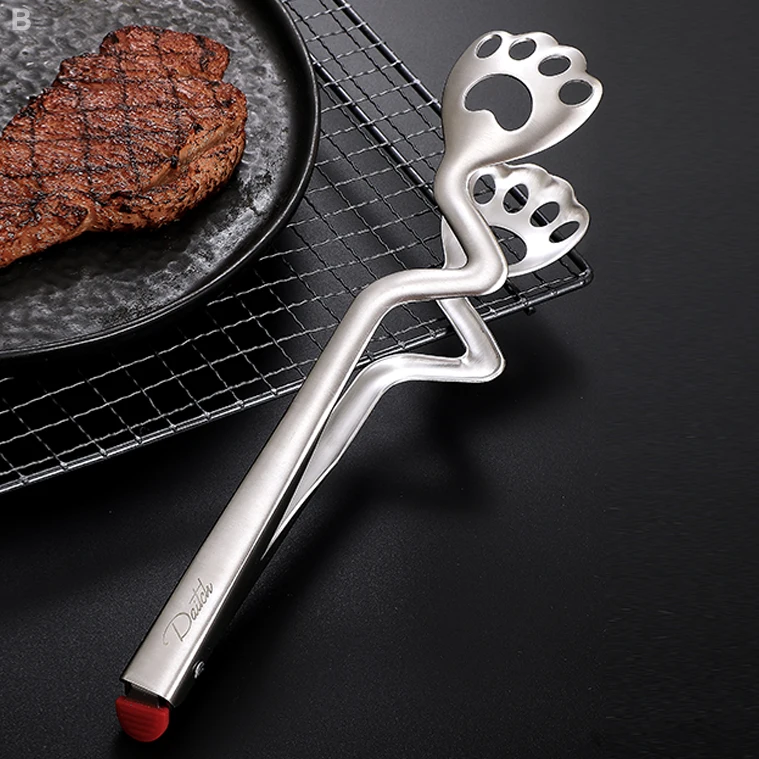 Factory direct kitchen tools utensils kitchen accessories food clip cooking tong home accessories stainless steel food tong