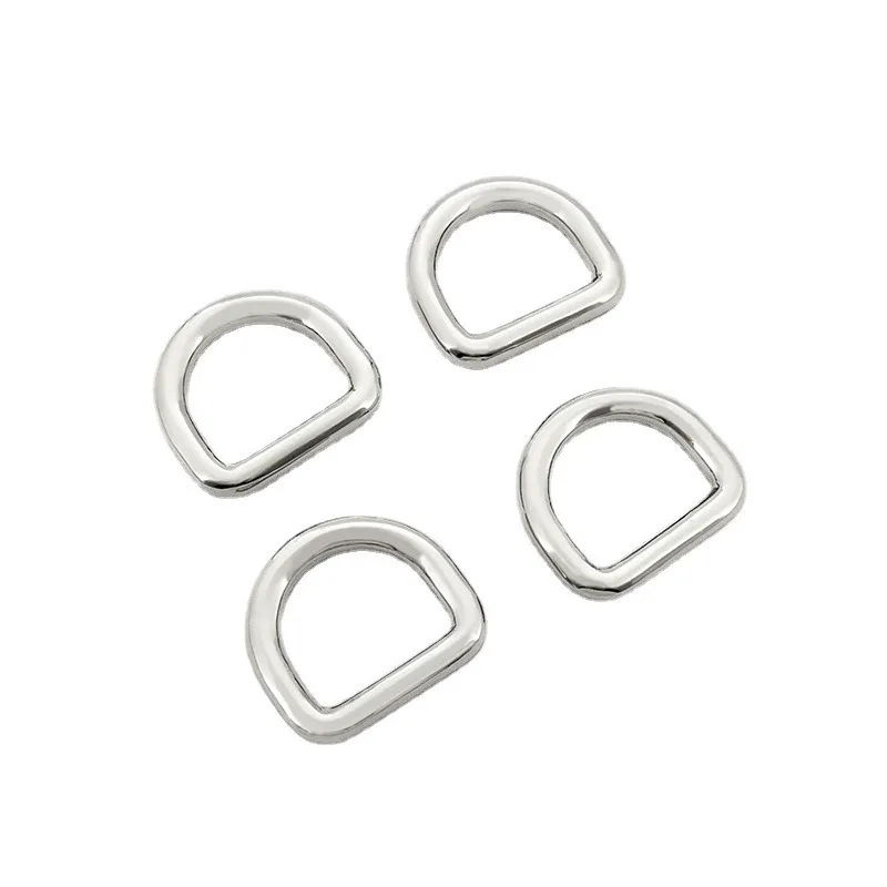 Superior High Quality Gold Silver D Buckle Bags Hardware Handbag Accessories Die-cast Seamless Metal D Ring For Purse