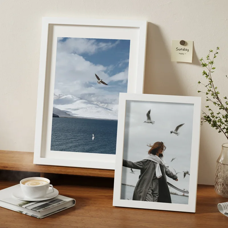Wooden Photo Frame For Wall Hanging 10X15 15X20 20X25cm A4 Wood Picture Frame Stand For Pictures Photo Decor Commemorative Gift