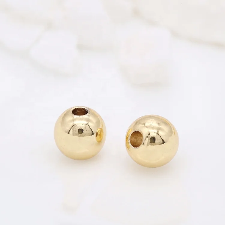  New Hot Selling 14K Gold Plated High Quality Round Jewelry Accessories 2mm 2.5mm 3mm 4mm 5mm 6mm Copper