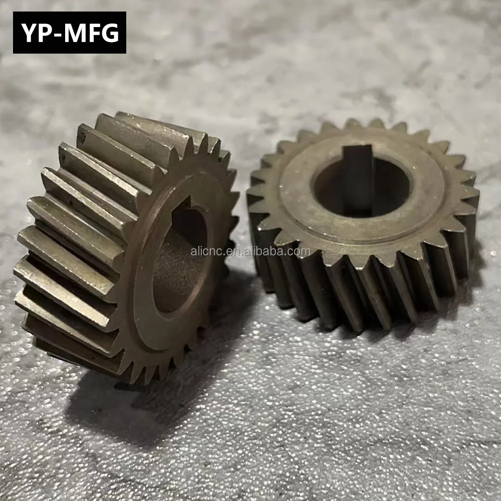 Custom machine metal gears manufacturing suppliers CNC pinion helical axial spur bevel helical pinion internal teeth gears