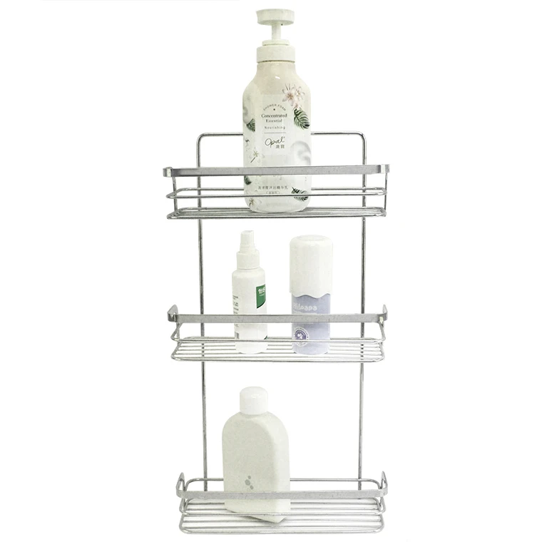 Стойка к ржавчине 3 уровня для ванной комнаты настенная полка для ванной комнаты металлическая проволока